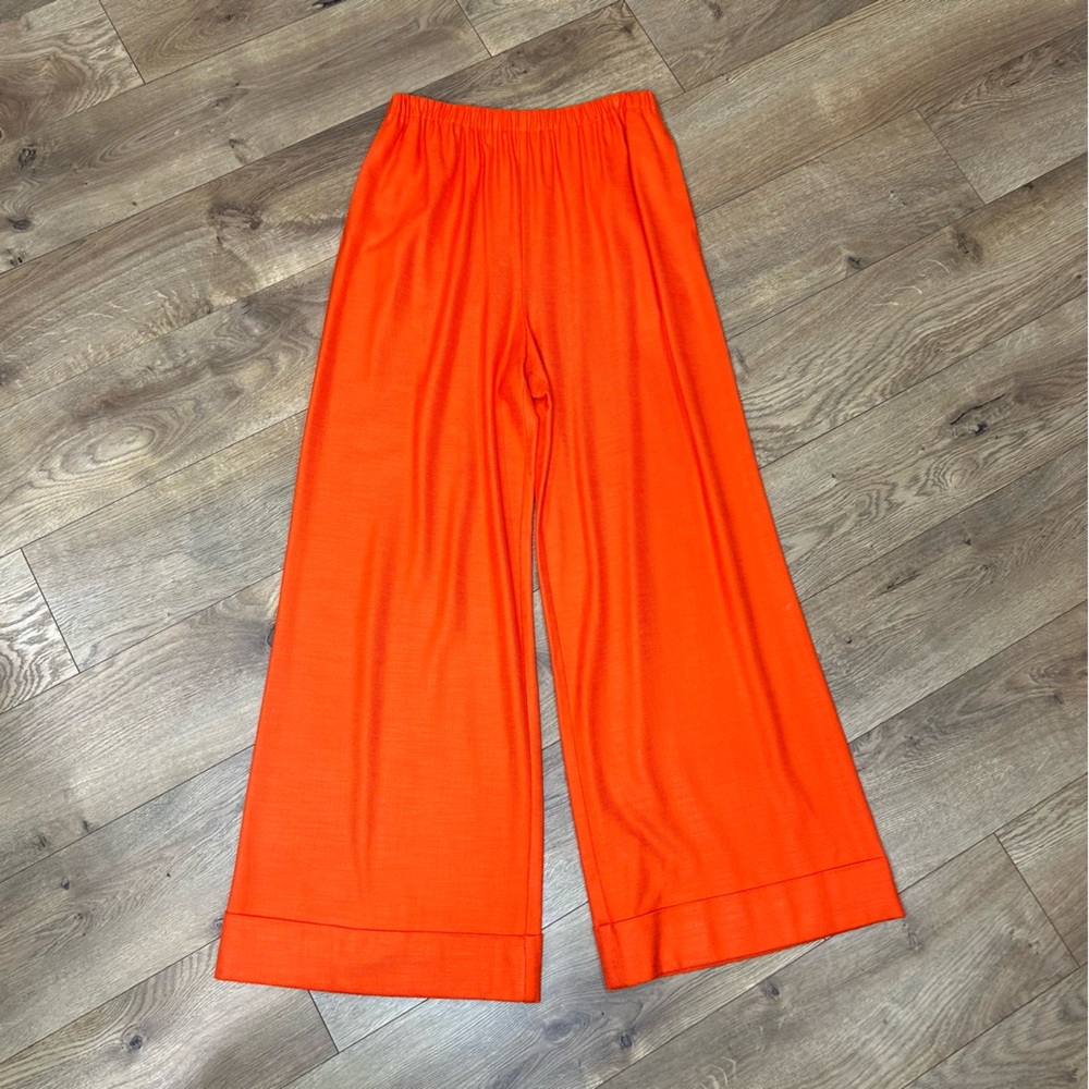 Trina Turk - Orange wide leg pants - Size 6 - Picture 2 of 9